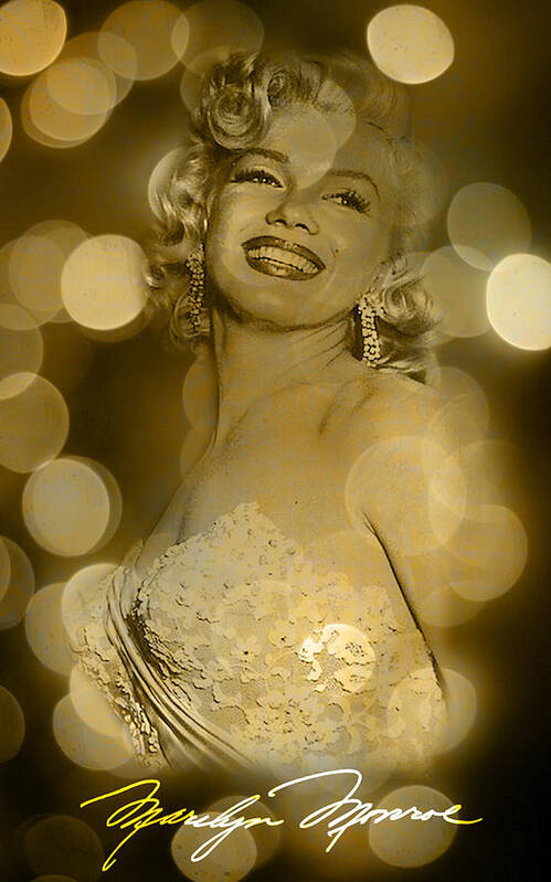 Marilyn Monroe Art Print featuring the digital art Marilyn Sparkles by Greg Sharpe