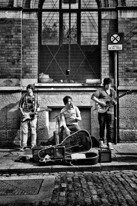 Street Entertainers Art Print featuring the photograph Street entertainers by Jim Orr