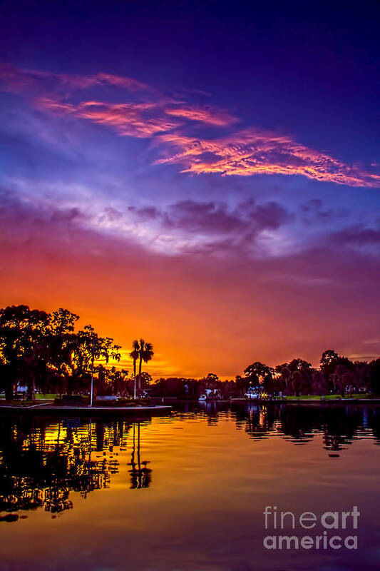 Sunset Art Print featuring the photograph Tarpon Springs Glow by Marvin Spates