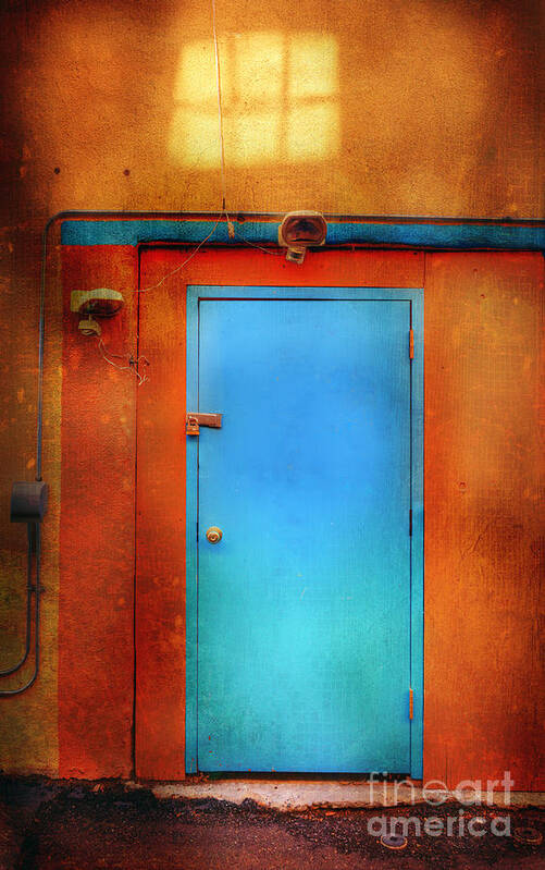 Tranquility Art Print featuring the photograph Blue Taos Door by Craig J Satterlee