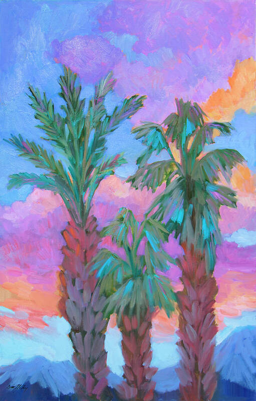 Desert Art Print featuring the painting Early Sunrise by Diane McClary