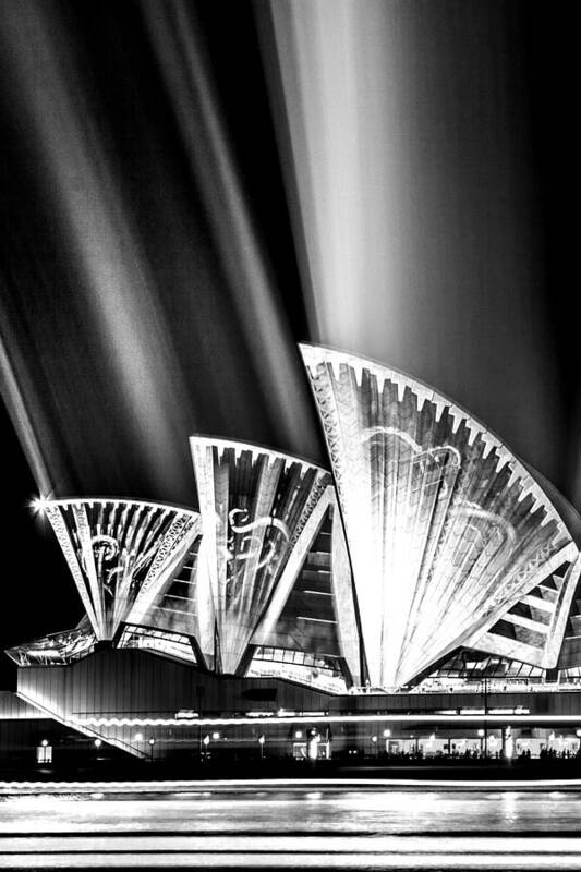 Sydney Art Print featuring the photograph Sparkling Blades BW by Az Jackson