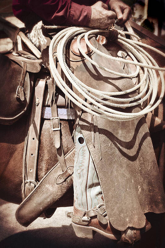 Cowboy Art Print featuring the photograph Texas Cowboy 1 by Paul Huchton