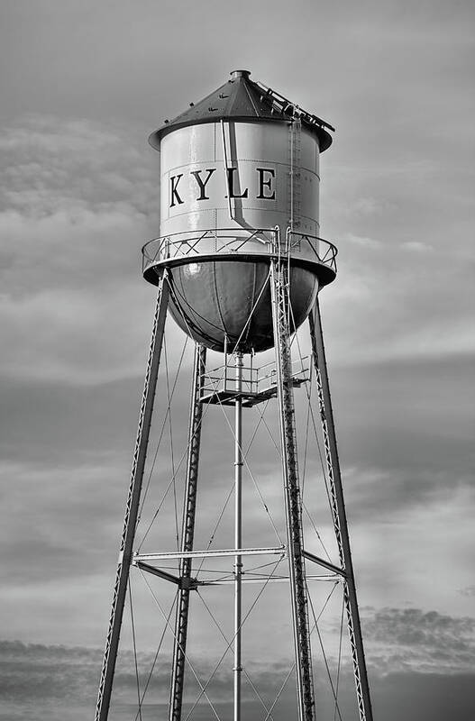 Texas Art Print featuring the photograph Kyle Texas Water Tower by JC Findley