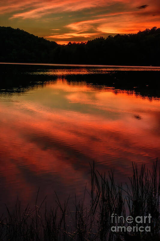 Big Ditch Lake Art Print featuring the photograph Last Light at the Lake by Thomas R Fletcher