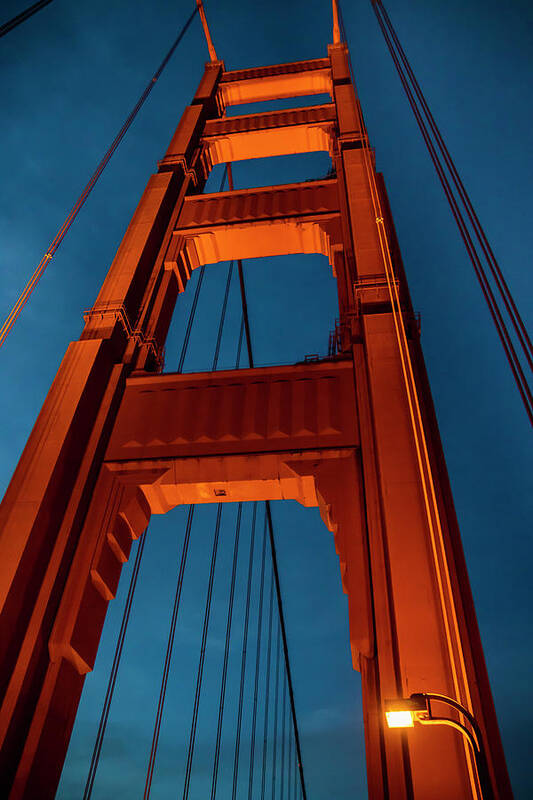 Golden Gate Bridge Art Print featuring the photograph Golden Gate Tower #1 by Gary Geddes