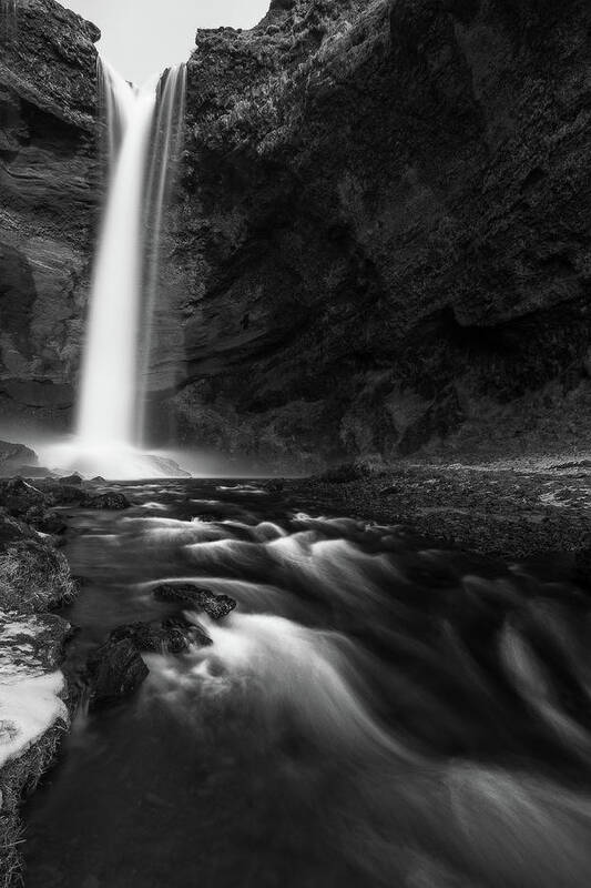 Iceland Art Print featuring the photograph Kvernufoss waterfall and stream by Murray Rudd