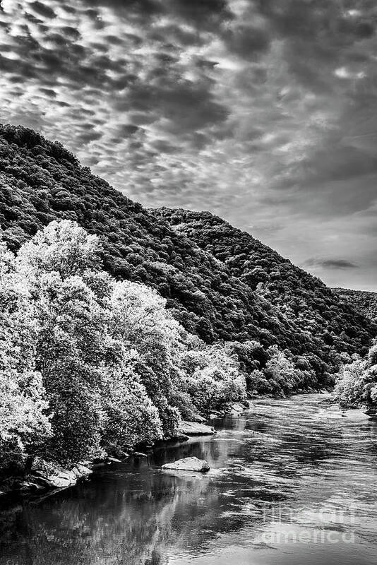 New River Gorge Art Print featuring the photograph Morning Light Black and White by Thomas R Fletcher