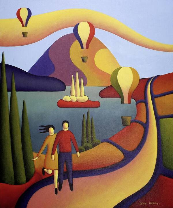  Alan Kenny Art Print featuring the painting Happy Days by Alan Kenny
