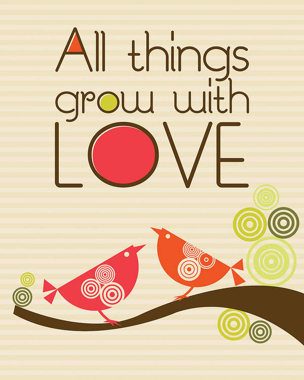 Illustration Art Print featuring the photograph All things grow with love #1 by Valentina Ramos
