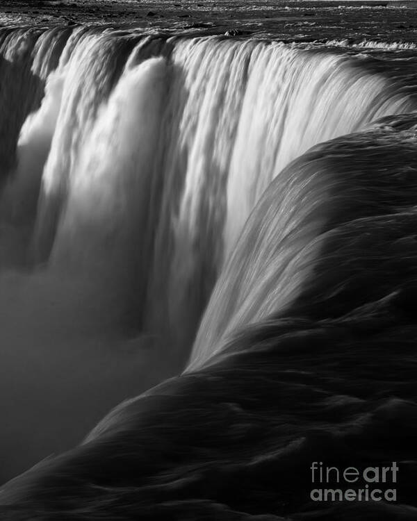 Niagara Falls Art Print featuring the photograph Niagara Falls New York in Black and White #1 by ELITE IMAGE photography By Chad McDermott