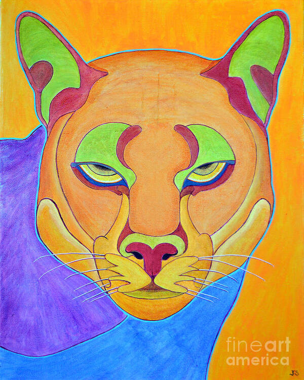 Puma Painting Art Print featuring the painting Puma 1 by Joseph J Stevens