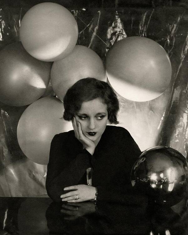 Actress Art Print featuring the photograph Tallulah Bankhead Surrounded By Balloons by Cecil Beaton