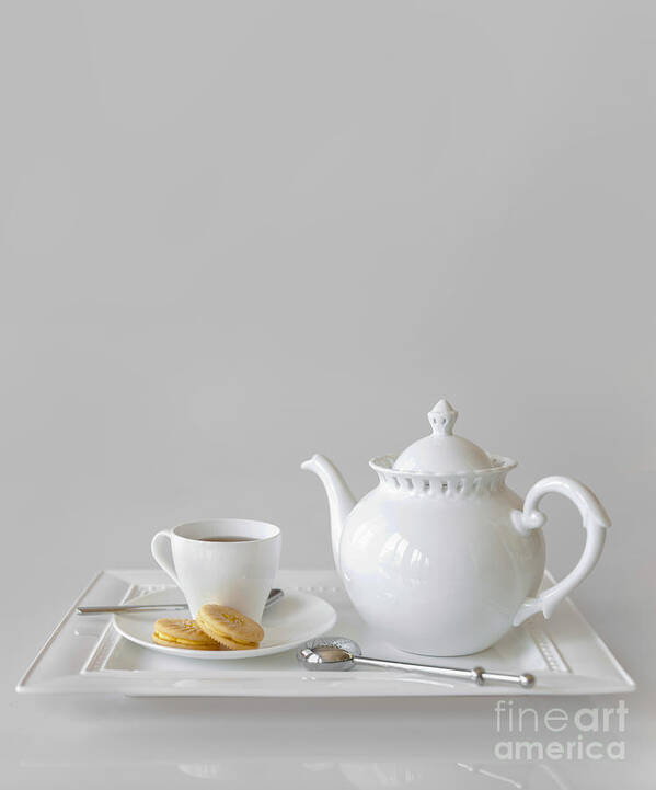 Tea Art Print featuring the photograph Tea and Cookies #1 by Diane Diederich