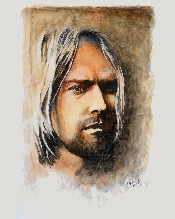 Kurt Cobain Art Print featuring the painting Teen Spirit by William Walts