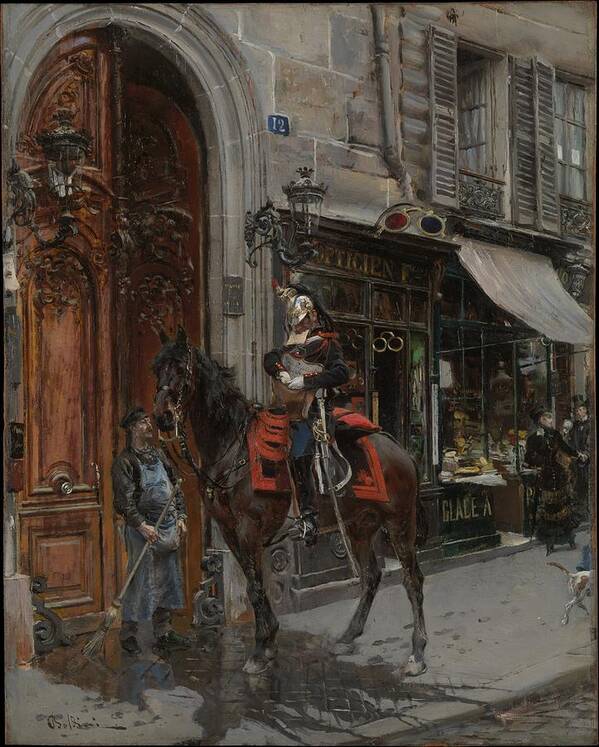 Boldini Art Print featuring the painting The Dispatch-bearer #1 by Giovanni Boldini