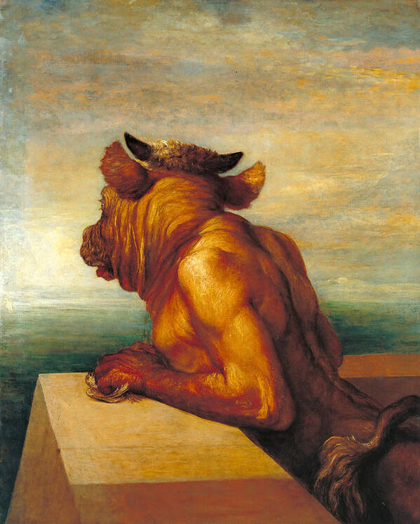 George Frederic Watts Art Print featuring the painting The Minotaur #2 by George Frederic Watts