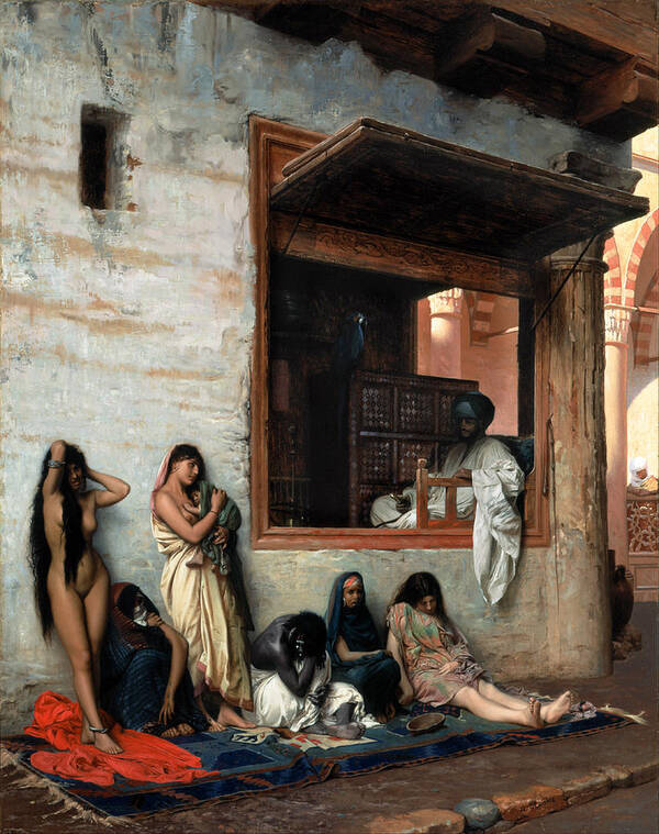 Jean-leon Gerome Art Print featuring the painting The Slave Market by Jean-Leon Gerome