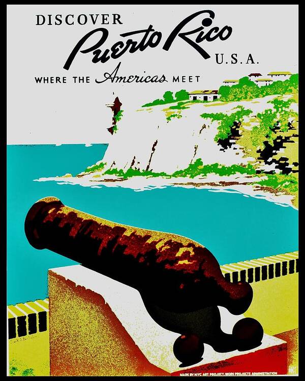 United States Art Print featuring the photograph Vintage Poster - Puerto Rico #1 by Benjamin Yeager