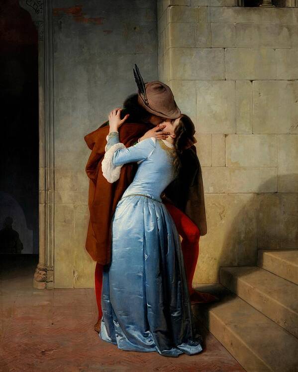 Lovers Art Print featuring the painting The Kiss by Francesco Hayez