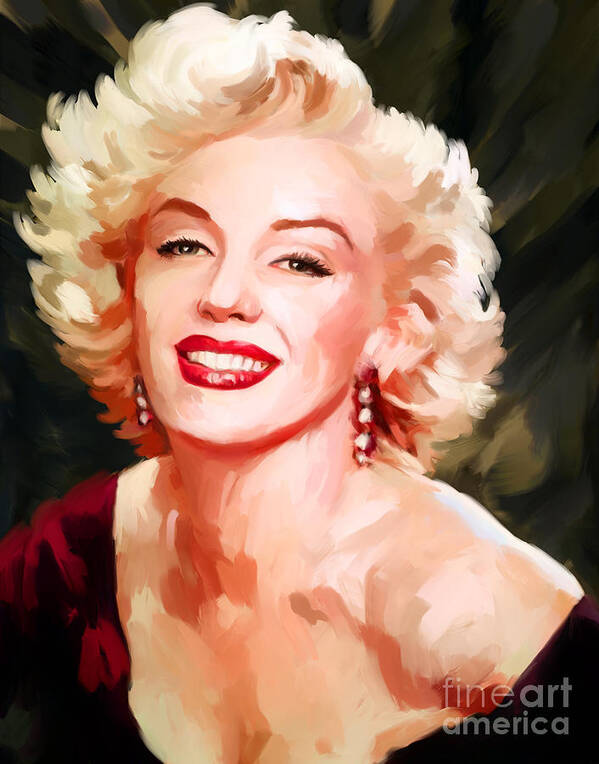 Marilyn Monroe Art Print featuring the painting Marilyn Monroe #2 by Tim Gilliland