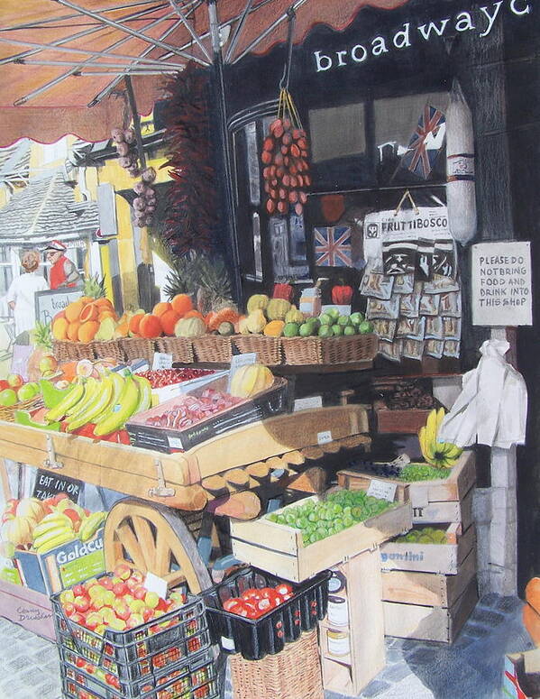 Cotswolds Art Print featuring the mixed media Cotswold Deli by Constance Drescher