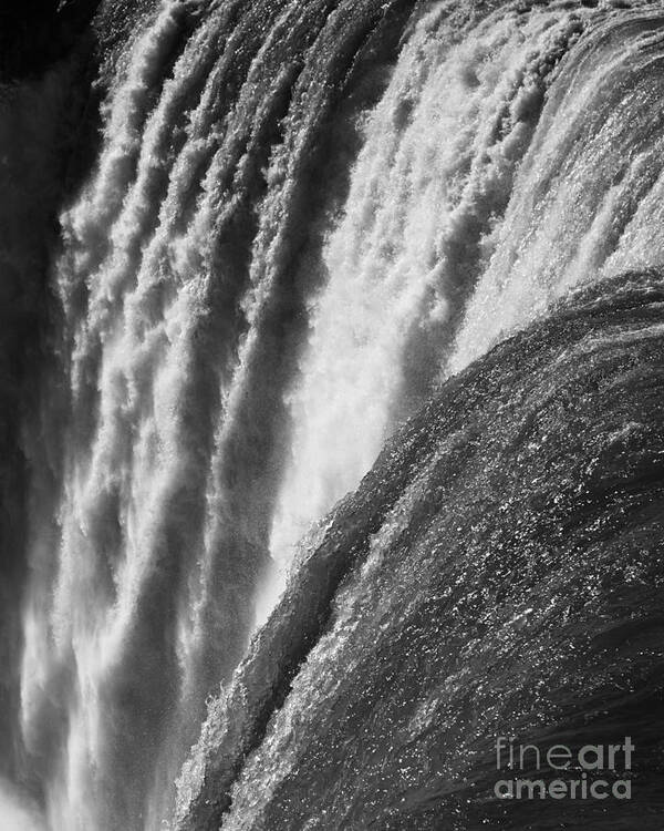 Niagara Falls Art Print featuring the photograph Niagara Falls New York in Black and White #7 by ELITE IMAGE photography By Chad McDermott