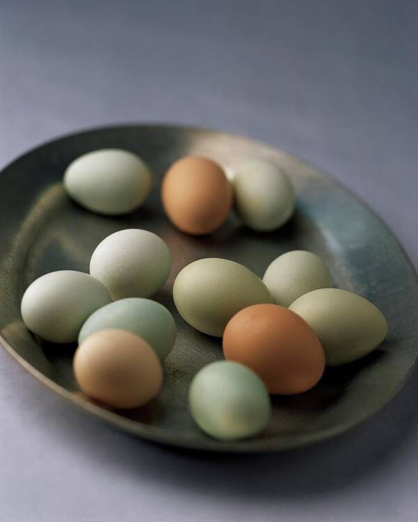 Cookingeggsstill Lifenobodyegganimalsbowlselective Focusrawfood #condenastgourmetphotograph April 1st 2001 Art Print featuring the photograph A Bowl Of Eggs by Romulo Yanes