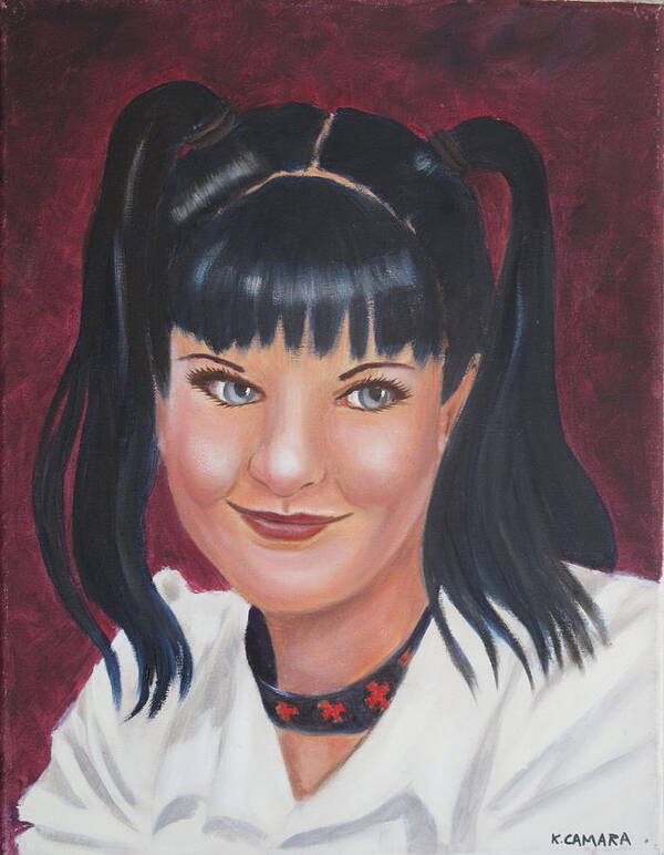 Portraits Art Print featuring the painting Abby of NCIS by Kathie Camara