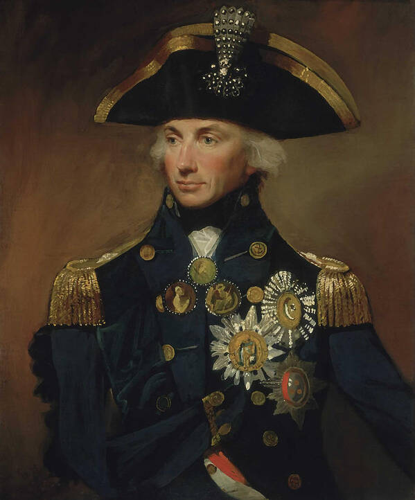 Horatio Nelson Art Print featuring the painting Admiral Horatio Nelson by War Is Hell Store