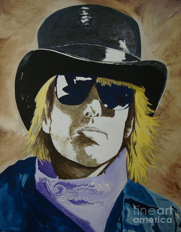 Tom Petty Art Print featuring the painting American Guy by Stuart Engel