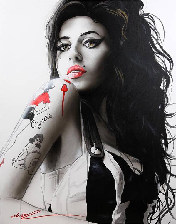 Amy Art Print featuring the painting Amy by Christian Chapman Art
