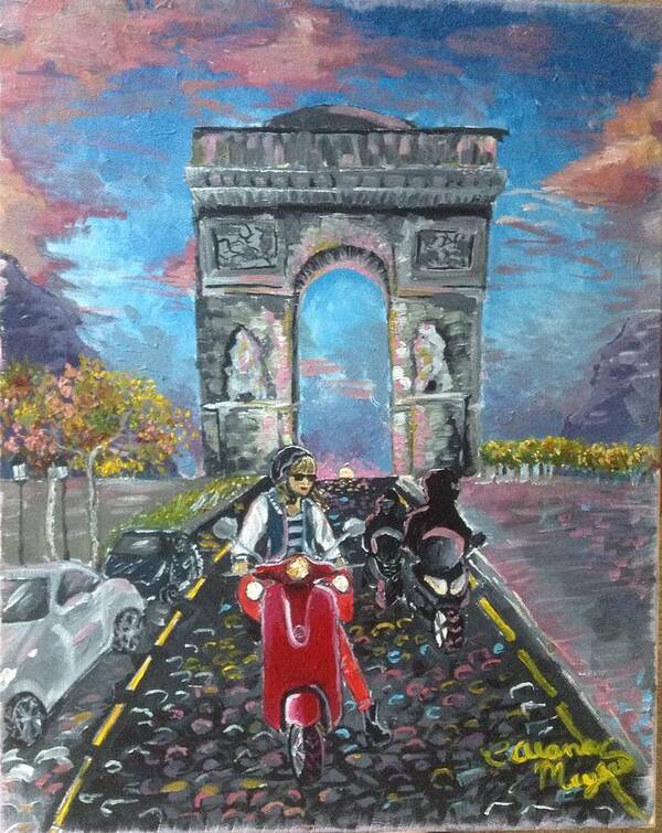 Paris Art Print featuring the painting Arc de Triomphe by Alana Meyers