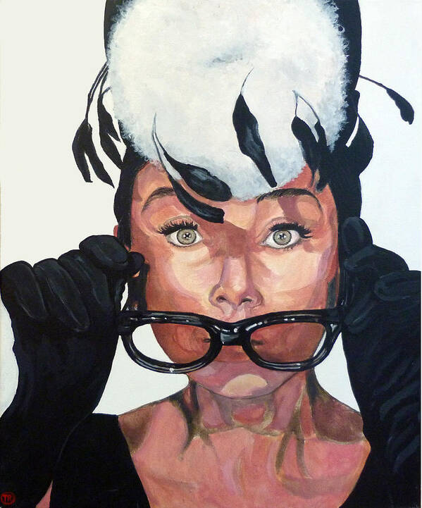 Audrey Art Print featuring the painting Audrey Hepburn by Tom Roderick