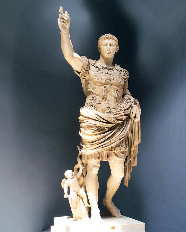 Augustus Prima Porta Art Print featuring the painting Augustus Prima Porta by Troy Caperton