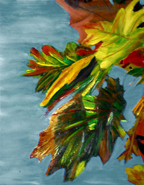 Leaves Art Print featuring the painting Autumn Leaves by Michael Daniels