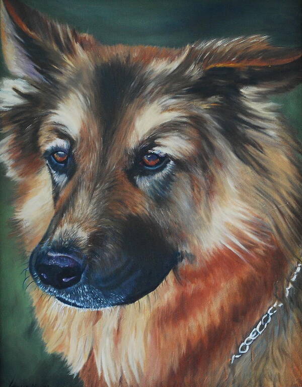 Dog Art Print featuring the painting Bala by Stella Marin