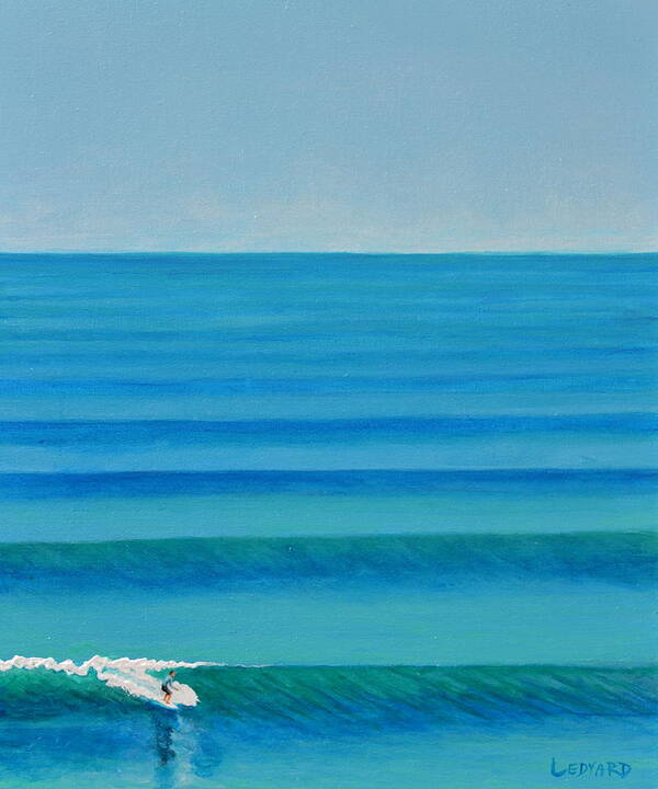 Surfing Art Print featuring the painting Bali Lines by Nathan Ledyard