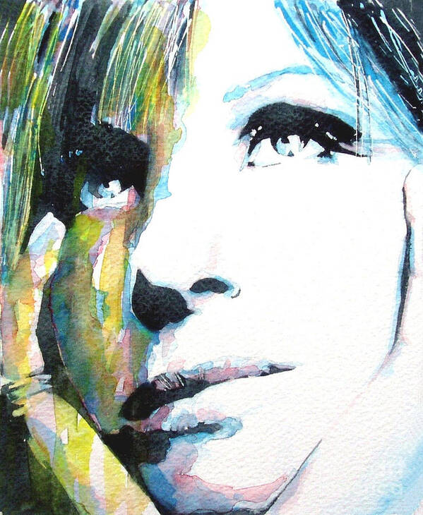 The Wonderful Barbara Streisand Caught In Waterrcolor Art Print featuring the painting Barbra Streisand by Paul Lovering