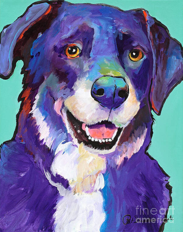 Pat Saunders-white Art Print featuring the painting Barkley by Pat Saunders-White