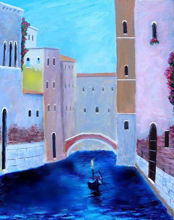  Art Print featuring the painting Bella Venezia by Larry Cirigliano