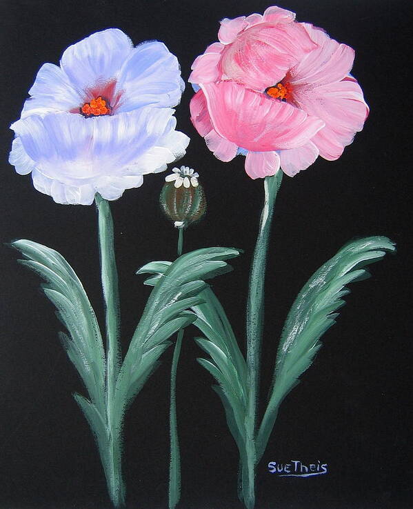 Flowers Art Print featuring the painting Best Buds by Suzanne Theis