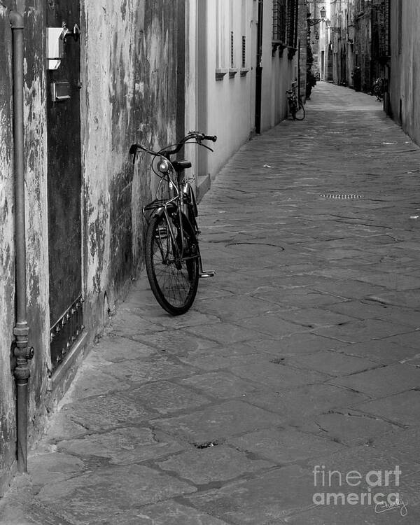 Bicycle In Lucca Art Print featuring the photograph Bicycle in Lucca by Prints of Italy