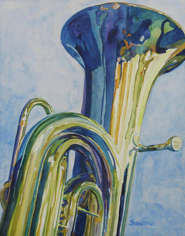 Tuba Art Print featuring the painting Big Boy by Jenny Armitage
