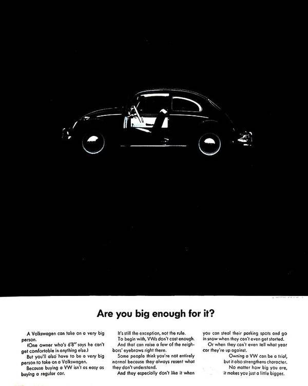 Volkswagen Art Print featuring the photograph Big Enough by Benjamin Yeager