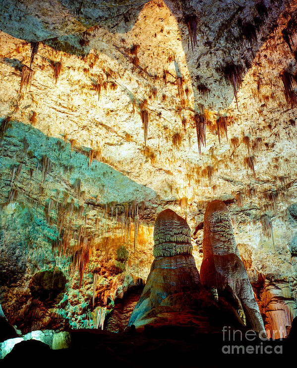 Carlsbad Caverns Art Print featuring the photograph Big Room Domes by Tracy Knauer