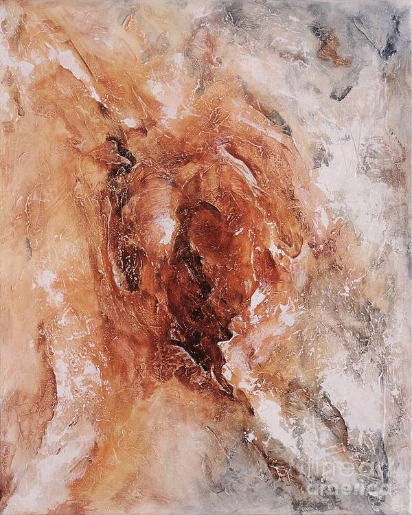 Abstract Art Print featuring the painting Birth of the Earth 01 by Emerico Imre Toth