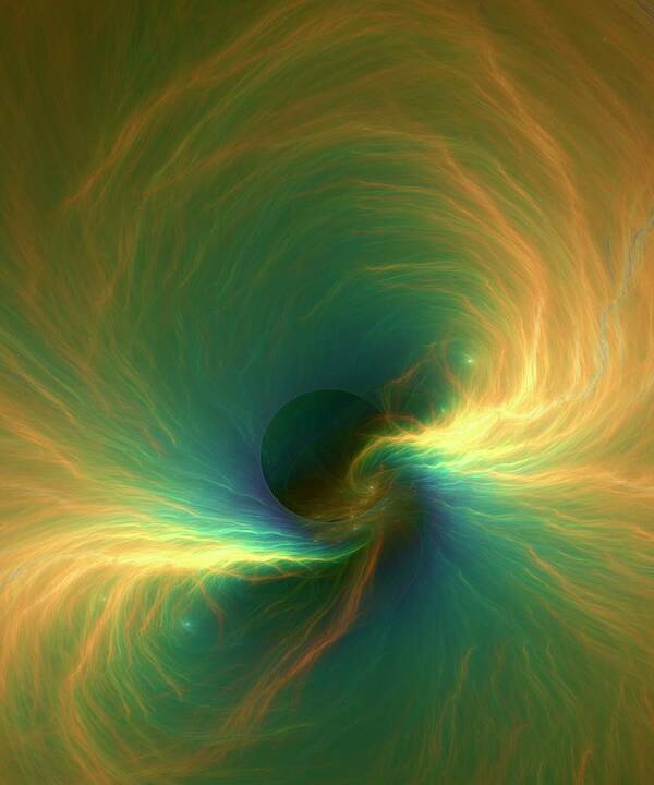 Abstract Art Print featuring the photograph Black Hole Event Horizon by David Parker