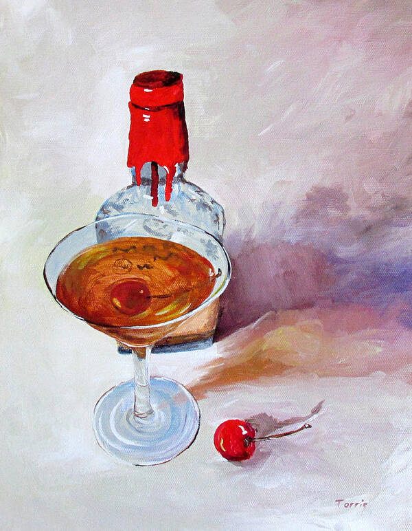 Makers Mark Art Print featuring the painting Bourbon Manhattan by Torrie Smiley