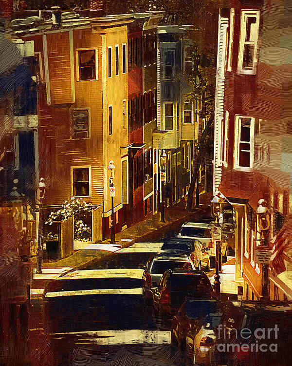 Street-scene Art Print featuring the painting Bunker Hill by Kirt Tisdale